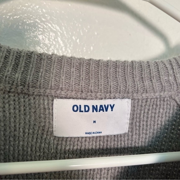 Old Navy Hi Emotion Pullover Sweater Light Grey - Picture 12 of 13
